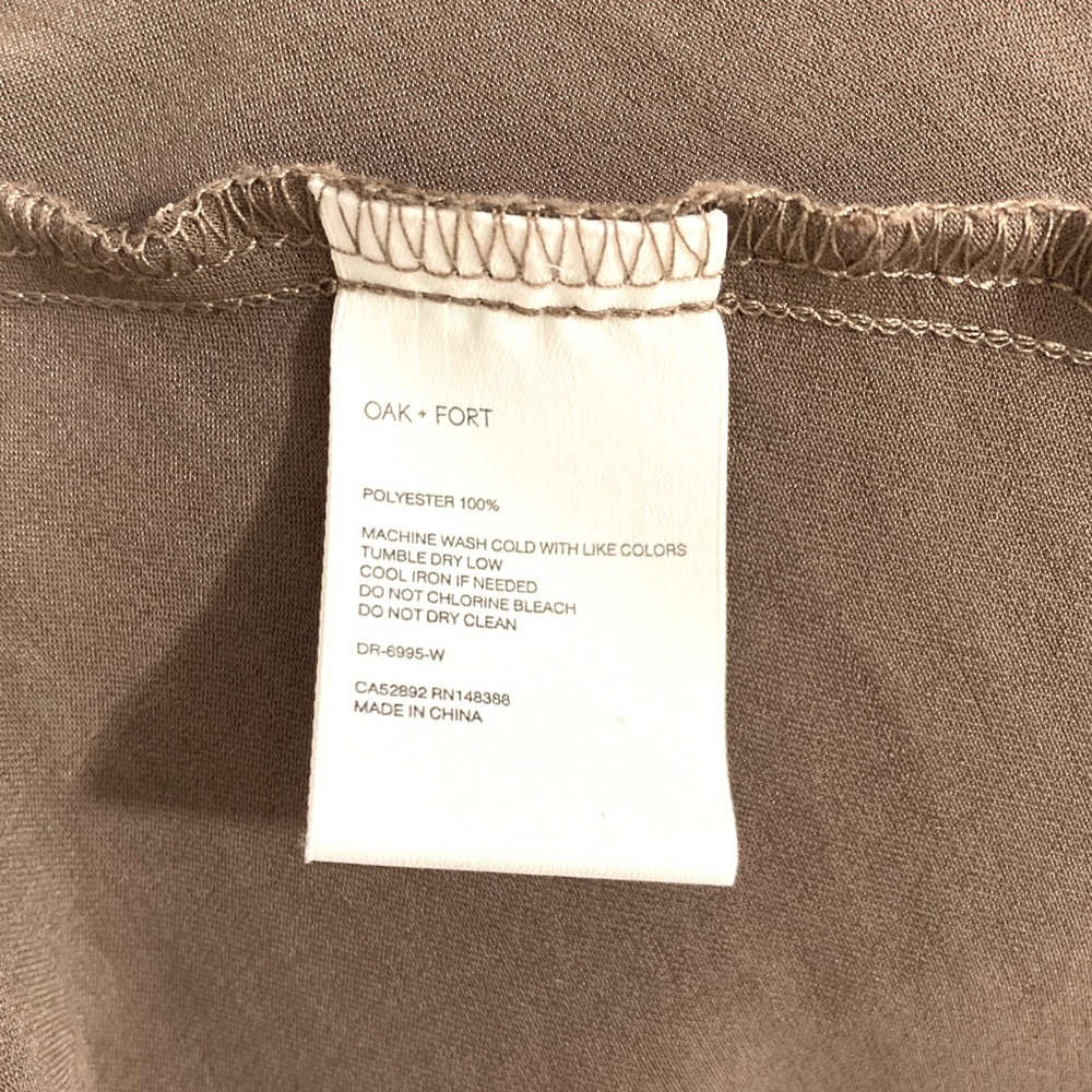 Oak + Fort Midi Slip Dress Taupe Size S - Picture 6 of 12